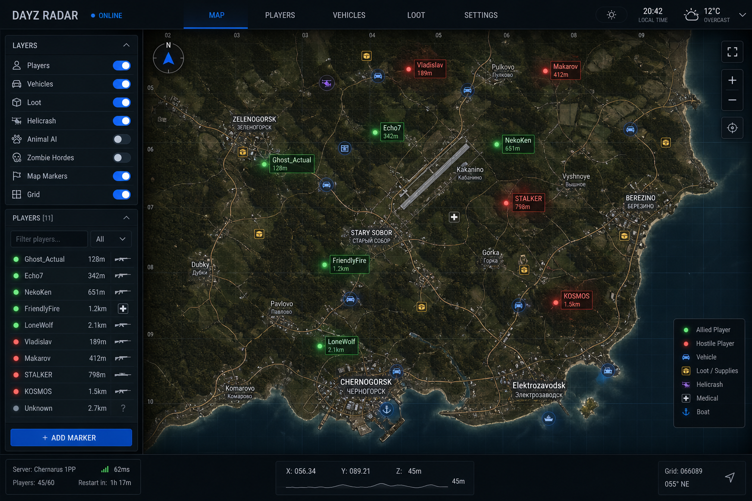 DayZ Web Radar preview
