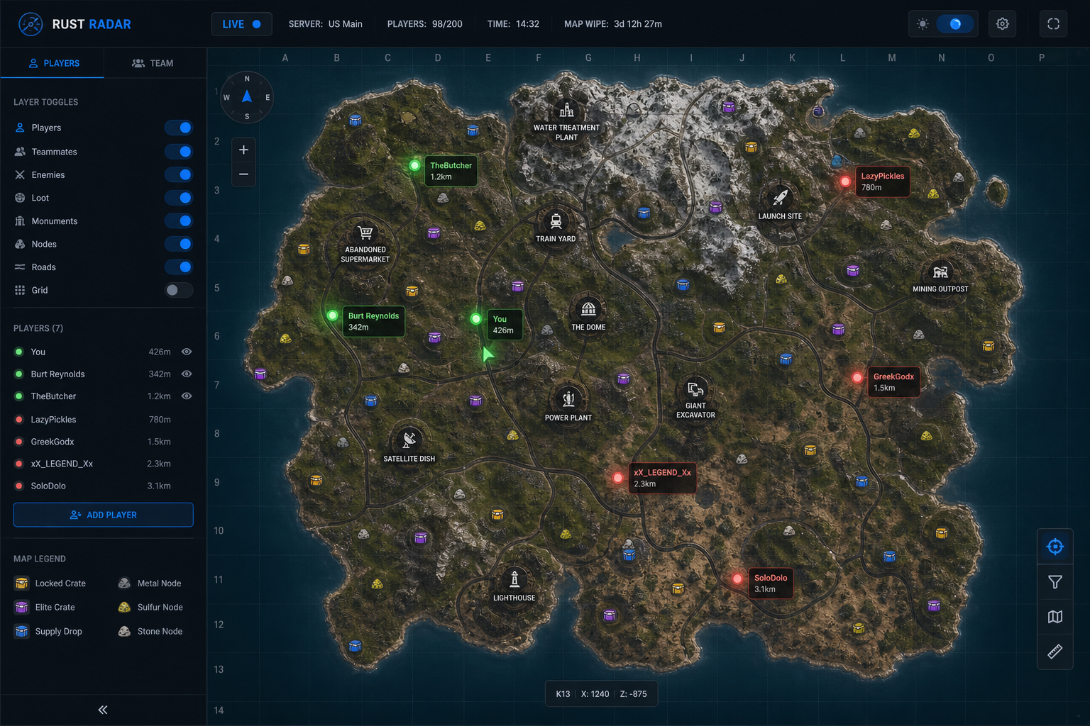 Rust Web Radar preview